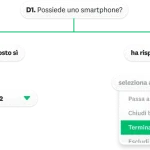 Schermata della funzione di logica di ramificazione avanzata per le domande di indagine