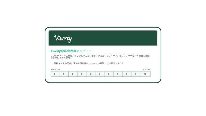 NPSアンケートの質問