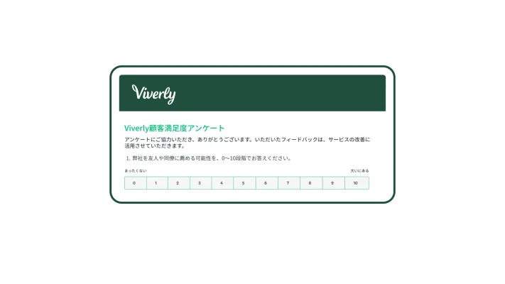 Viverly顧客満足度アンケート