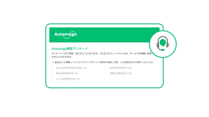 カスタマーサポート用CESアンケート質問