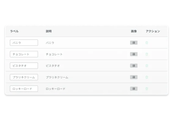 アイスクリームの各種フレーバーを比較する、SurveyMonkey MaxDiff調査のセットアップのスクリーンショット