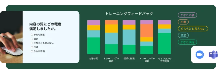 トレーニングのフィードバックアンケート用インターフェース