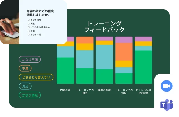 トレーニングのフィードバックアンケート用インターフェース