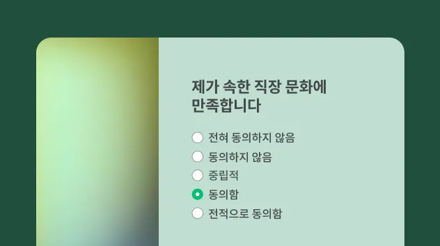 문화 진단 설문조사 템플릿