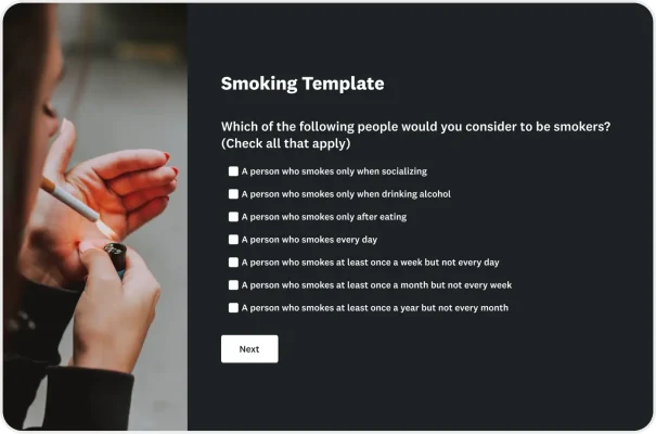 Smoking Survey Template