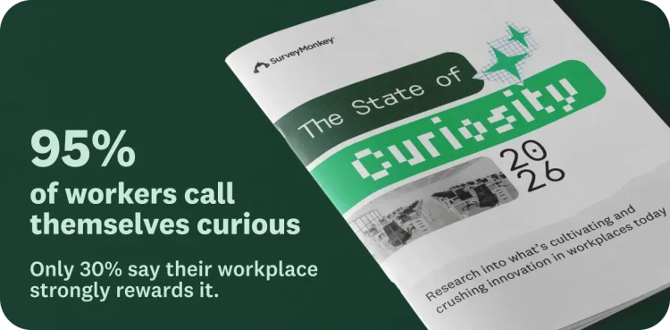 Magazine cover that says State of Curiosity 2026, with blurb that says 95% of works call themselves curious, but only 30% say their workplace strongly rewards it