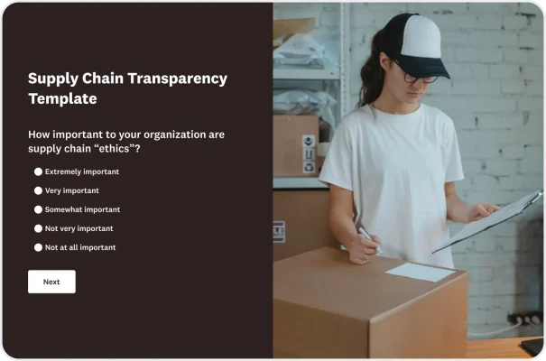 Supply Chain Transparency Survey Template