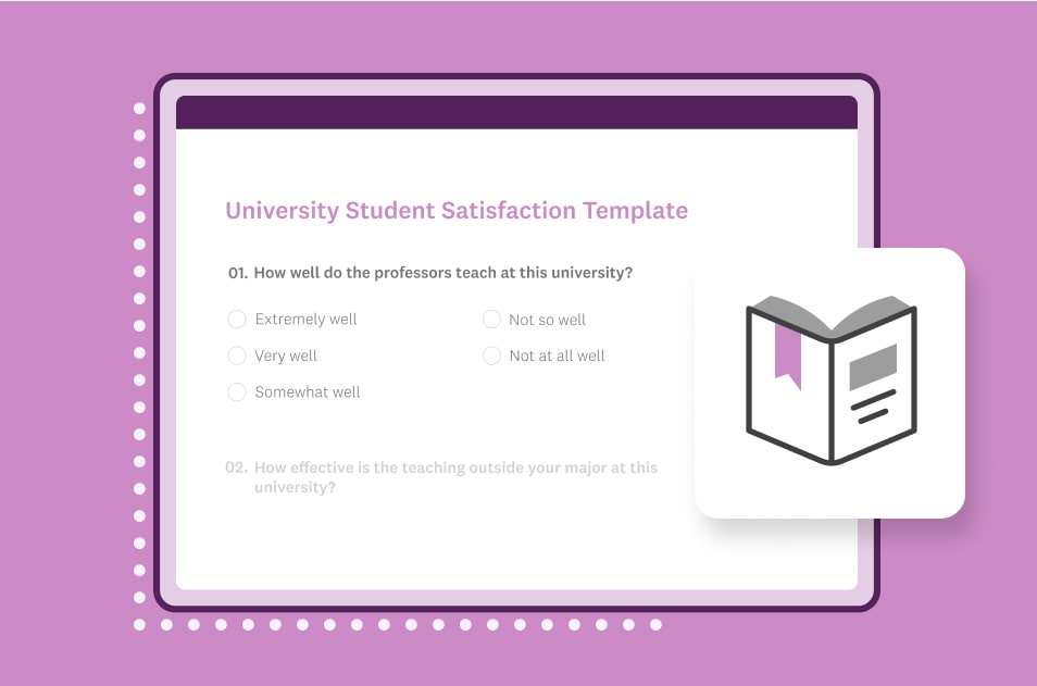 Screenshot of SurveyMonkey university student satisfaction template