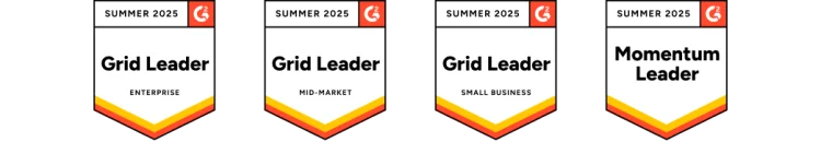 SurveyMonkey's G2 badges for 2025