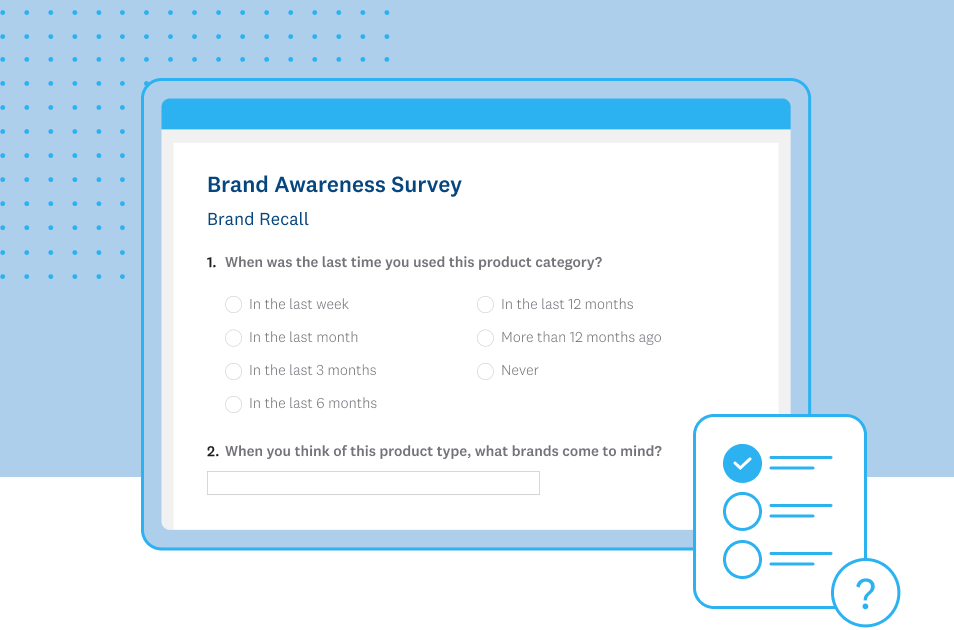 Screenshot of SurveyMonkey brand awareness survey template