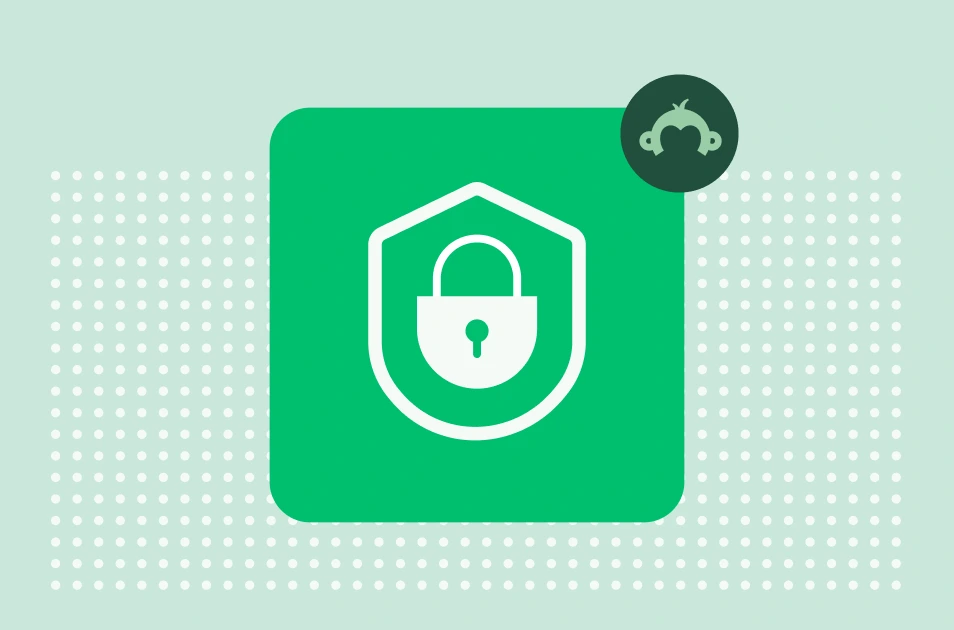Green padlock icon with SurveyMonkey logo in corner