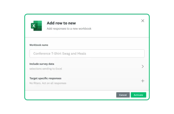 SurveyMonkey Excel Connect
