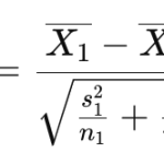 t-test formula