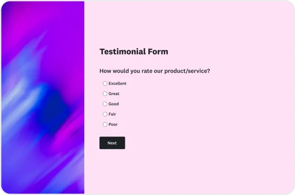 Testimonial Form Template
