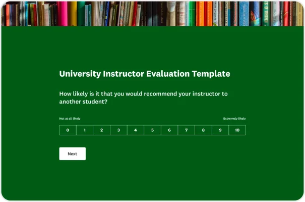 University Instructor Evaluation Survey Template