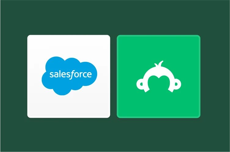 Logotipo de SurveyMonkey y logotipo de Salesforce