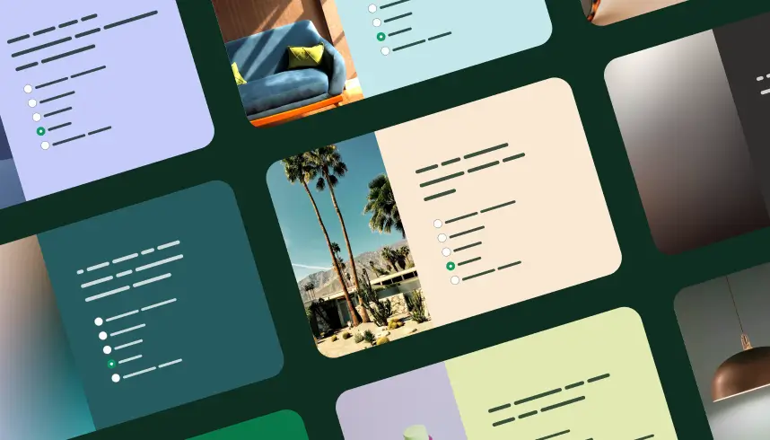 Screenshot of various survey templates