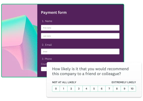 Product screenshot of a payment form