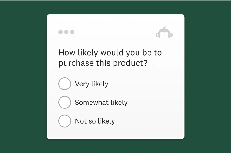 A product screenshot of a survey question