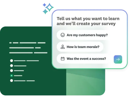 SurveyMonkey AI survey generator with sample prompts
