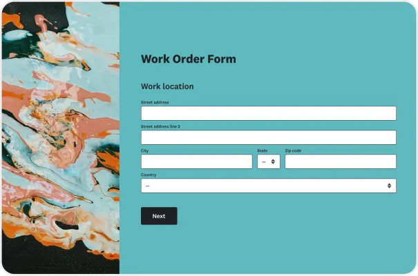 Work Order Form Template