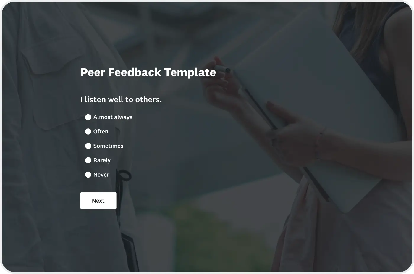 Workplace Peer Feedback Template | SurveyMonkey