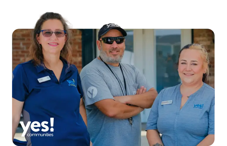 Yes Communities employees and logo