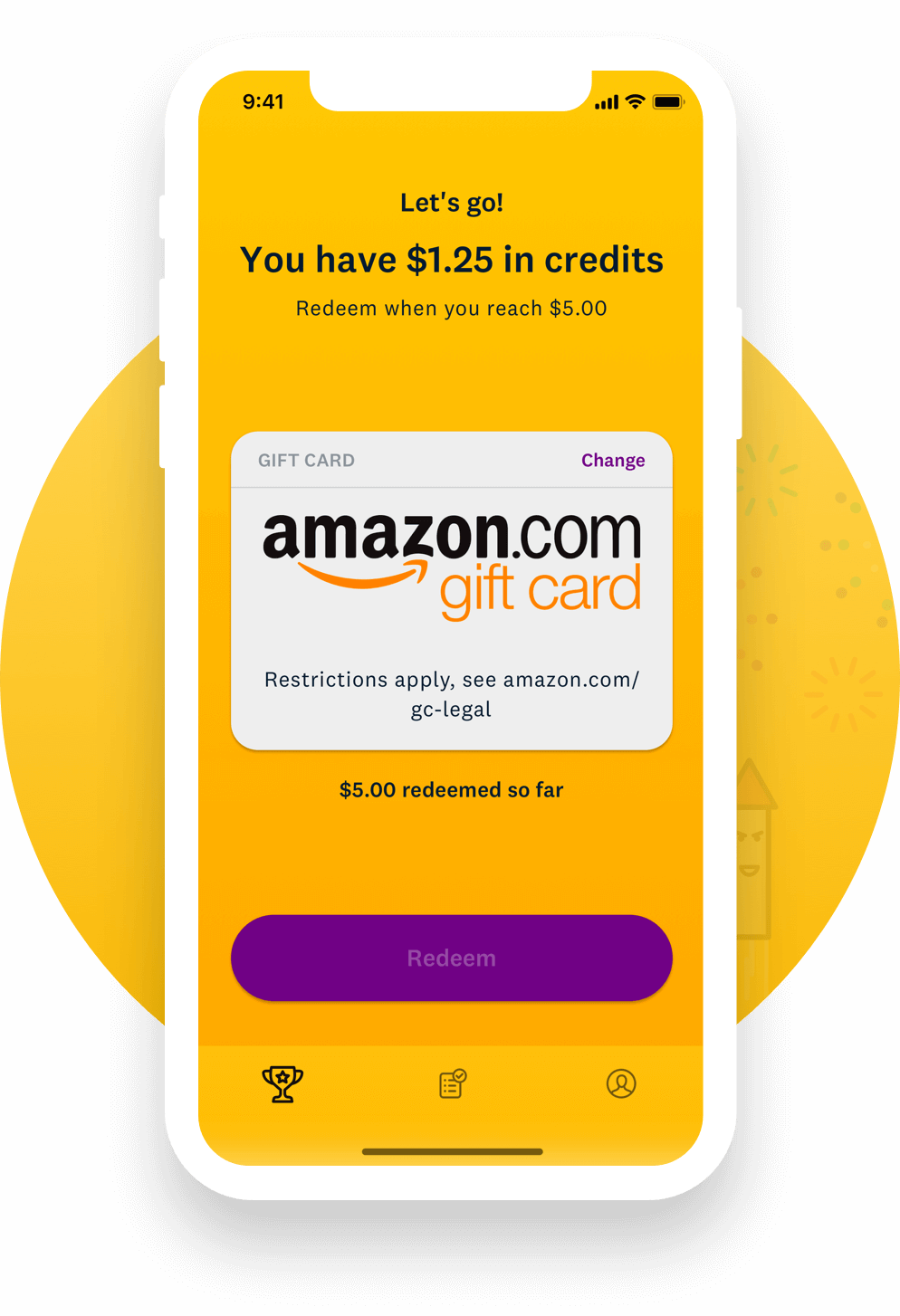 Earn gift cards