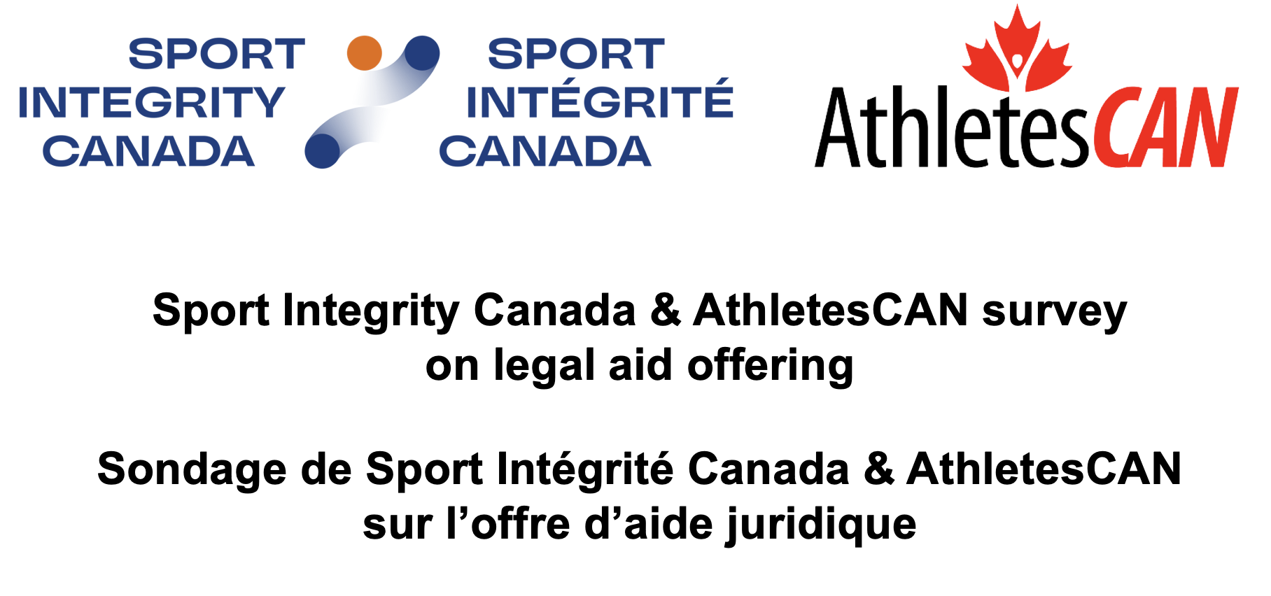 Sport Integrity Canada/AthletesCAN survey on legal aid offering Sondage ...